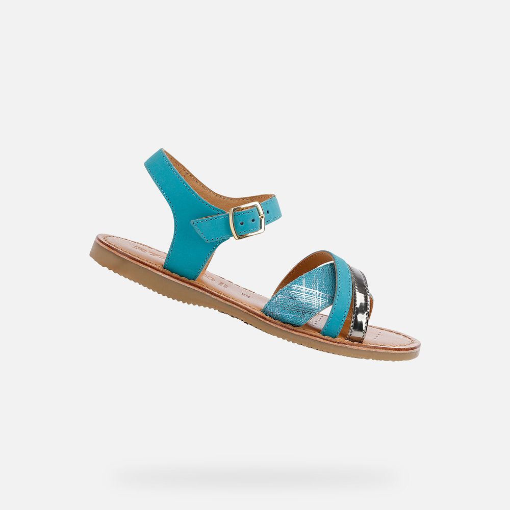 Geox Sandals Turquoise Eolie - Geox Girls Shoes - REVKWQ867